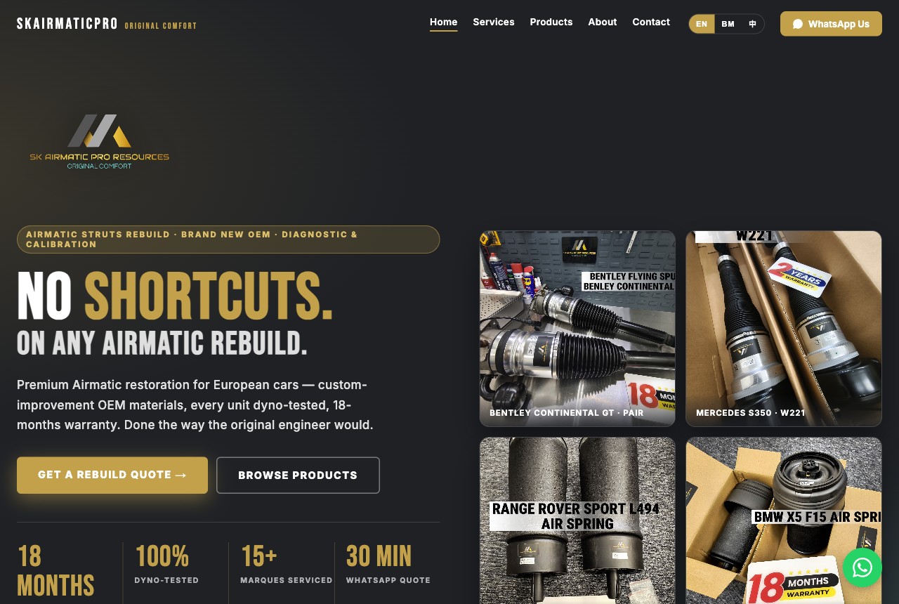 SKAirMaticPro: Airmatic air-suspension rebuild specialists for European cars